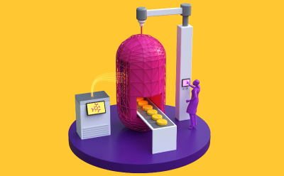 Tablet being 3D printed