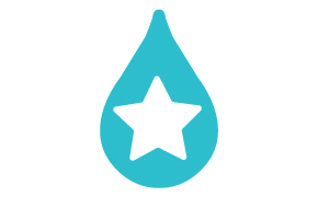 FBS Select logo with a light blue drop of sera