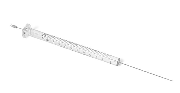 自动进样器注射器，带有一个安装在玻璃管上的活塞，用于采集液体样品。