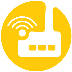 Factory on yellow background.