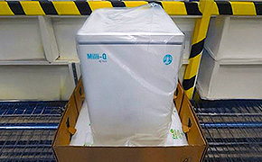 Milli-Q® system protected by bio-based polyethylene foam, reducing fossil use and CO2 emissions.