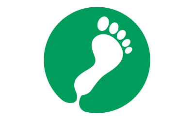 Green footprint icon