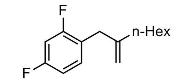2,4-Difluoro-1-(2-methyleneoctyl)benzene molecule