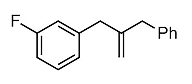 1-Fluoro-3-[2-(phenylmethyl)-2-propen-1-yl]benzene molecule