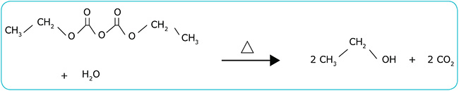Degradation of DEPC releases contaminants into water