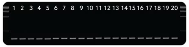 Blot showing consistent levels of plasmid cDNA amplification over 20 trials.