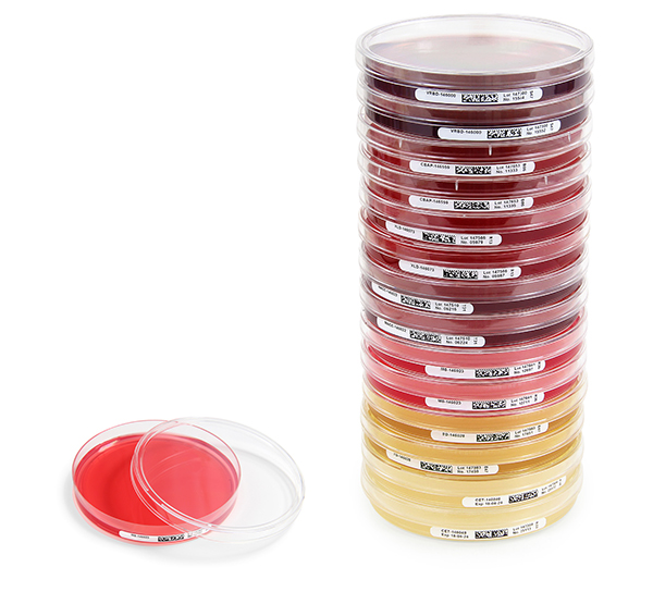 Culture media plates for microbial testing of non-sterile products