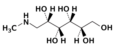 Meglumine is a sorbitol derivative with a terminal amino group. 