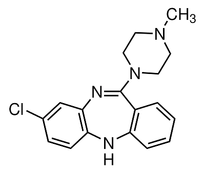 Chemical structure of Clozapine