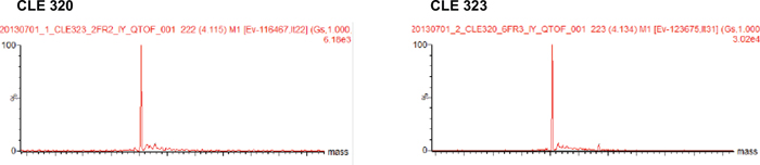 Deconvoluted MS spectra of Code H LC.