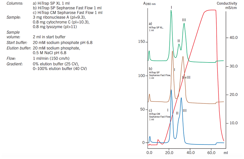 Media scouting: separation of ribonuclease A