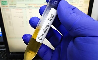Cocaine test tube sample