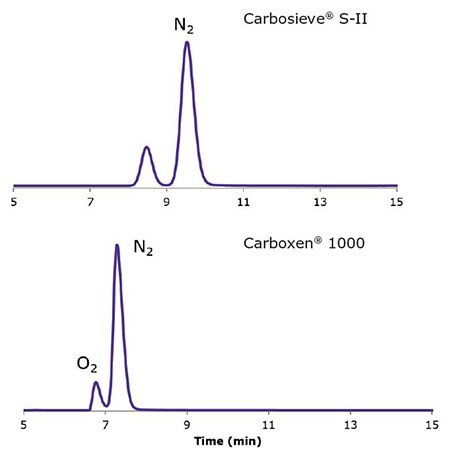 Separation of air using chromatographic columns packed with Carbosieve® S-II and Carboxen® 1000.