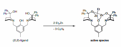 Active dinuclear zinc species