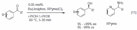 enantioselective transfer hydrogenation of aryl ketones