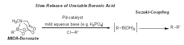 Slow-Release of Unstable Boronic Acids from MIDA Boronatess