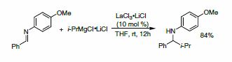  1,2-Addition of organomagnesium reagents in the presence of catalytic LaCl<sub>3</sub>•2LiCl