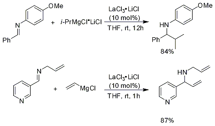 Nucleophilic Addition of Organomagnesium Reagents to Non-Activated Imines in the Presence of LaCl3•2LiCl