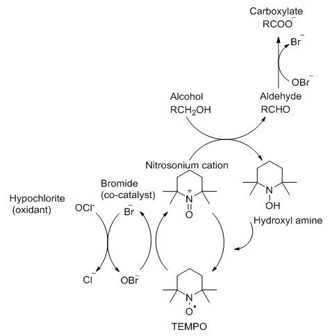 TEMPO mediated oxidation of alcohols