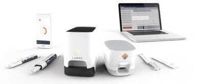 Various Lumos Diagnostic reader formats for lateral flow diagnostics.