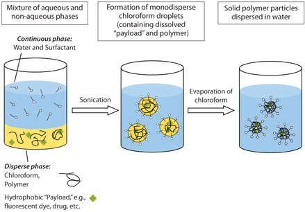 Formation of biodegradable nanoparticles in the oil-in-water miniemulsion method. Formation of biodegradable nanoparticles in the oil-in-water miniemulsion method.