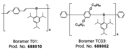 Chemical structure of TDA’s boron-containing, n-type polymers.