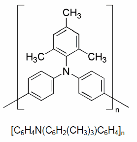 Poly[bis(4-phenyl)(2,4,6-trimethylphenyl)amine]