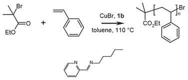 Polymerization of styrene with N-pentyl-2-pyridylmethanimine