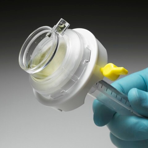 Remove any remaining excess liquid with a syringe