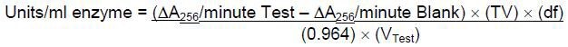 Chymotrypsin calculation equation Chymotrypsin calculation equation