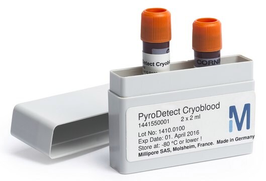PyroDetect Cryoblood Cryopreserved blood pooled from 8 donors for Monocyte Activation Test (MAT), for Pyrogen testing, package of 2&#160;vials