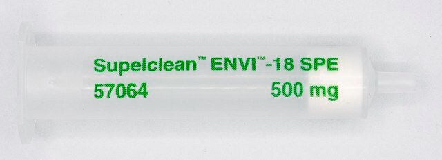 Supelclean&#8482; ENVI&#8482;-18 SPE Tube bed wt. 500&#160;mg, volume 6&#160;mL, pkg of 30&#160;ea
