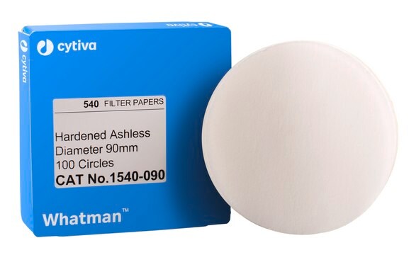Whatman&#174; quantitative filter paper, hardened ashless, Grade 540 circles, diam. 150&#160;mm, pack of 100