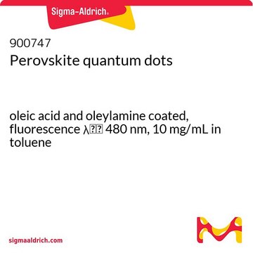 Perovskite quantum dots oleic acid and oleylamine coated, fluorescence λem 480 nm, 10 mg/mL in toluene