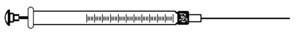 Hamilton® syringe, 7000 series, knurled hub 7001, volume 1 μL, needle size 25s ga, needle L 70 mm (2.75 in.)