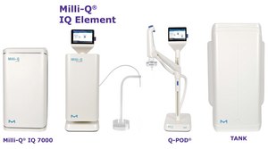 Milli-Q® IQ Element water purification unit Produces high-quality Type 1 ultrapure water for trace elemental analysis