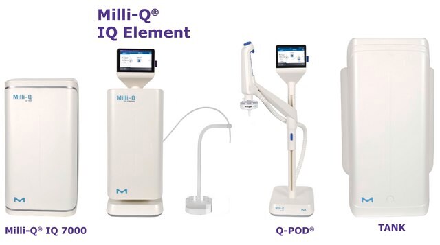 Milli-Q&#174; IQ Element Purification Unit Produces high-quality Type 1 ultrapure water for trace elemental analysis