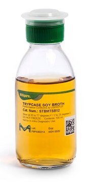 Soybean Casein Digest Broth (TSB), Double packed ready-to-use, bottle volume 100&#160;mL , filling volume