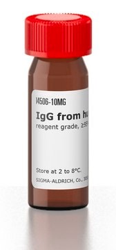 IgG 来源于人类血清 reagent grade, &#8805;95% (SDS-PAGE), essentially salt-free, lyophilized powder