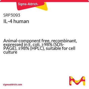IL-4 人 Animal-component free, recombinant, expressed in E. coli, ≥98% (SDS-PAGE), ≥98% (HPLC), suitable for cell culture