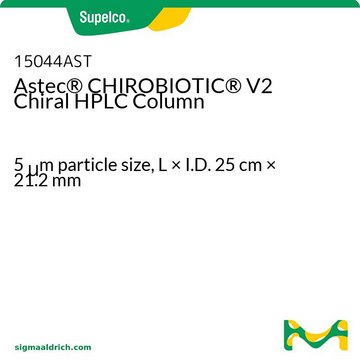 Astec® CHIROBIOTIC® V2 Chiral HPLC Column 5 μm particle size, L × I.D. 25 cm × 21.2 mm