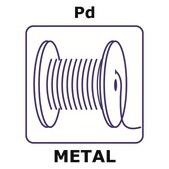 Palladium wire reel, 1m, diameter 0.05mm, as drawn, 99.9%