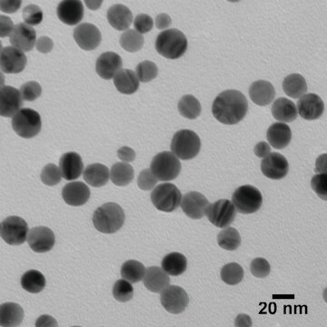 Silver, dispersion nanoparticles, 20&#160;nm particle size (TEM), 0.02&#160;mg/mL in aqueous buffer, contains sodium citrate as stabilizer