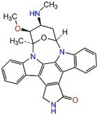 Staurosporine, Streptomyces sp. Staurosporine, CAS 62996-74-, is a cell-permeable, potent, reversible, ATP-competitive inhibitor of protein kinases (IC50 = 7, 20, 1.3, 0.7, &amp; 8.5 nM for PKA, CAMK, MLCK, PKC, &amp; PKG, respectively).