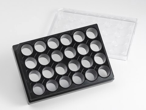Corning® Elplasia Plate 24 well Black/Clear, Round Bottom, ULA Microcavity Plate with Lid, Sterile, Individually Packaged