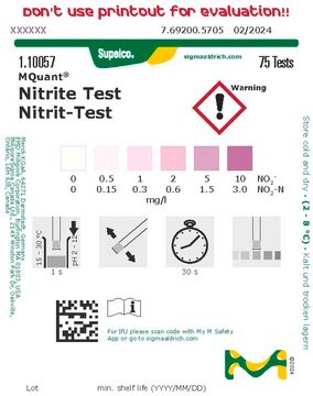 Nitrite Test colorimetric, 0.5-10 mg/L (NO2-), MQuant®