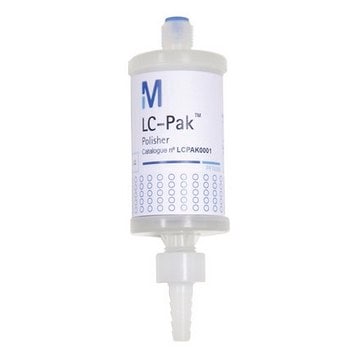 LC-Pak&#174; Polisher Placed at the point of dispense of Direct-Q&#174;, Milli-Q&#174; Direct / Reference, Simplicity&#174; and Synergy&#174; systems, Designed for trace and ultra-trace organic analysis by HPLC, UHPLC, LC-MS, and LC-MS/MS