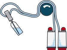 Steritest® NEO Device For liquids in ampoules and collapsible bags., Red base canister with single needle for easy access., pkg of 10 blisters per box, Single packed