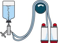 Steritest® NEO 设备 For liquids in small vials with septa., Red base canister with a vented double needle for small vials with septa., pkg of 10 blisters per box, Single packed