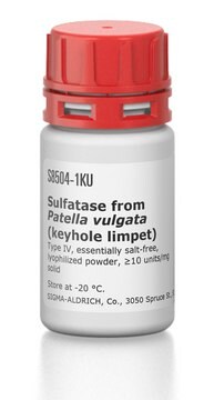 Sulfatase from Patella vulgata (keyhole limpet) Type IV, essentially salt-free, lyophilized powder, &#8805;10&#160;units/mg solid